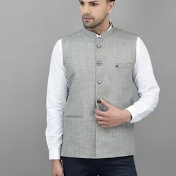 canary london Solid Men Waistcoat-picture-1