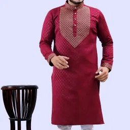 Men Embroidered Cotton Blend Straight Kurta-image-34