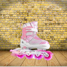 Best Inline Skating Shoes Adjustable Roller Blades With LED Light On Wheel-picture-6