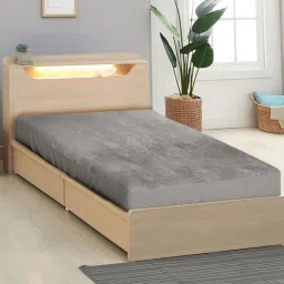 sassoon fab Laika (78X48) Terry Cotton Queen Size Mattress Protector in Grey Colour-picture-17
