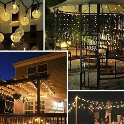 XERGY Round-Shaped 30 LED Crystal Ball String Lights image 3