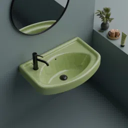 Glossy Finish Rectangular Wall Mounted Wash Basin Vessel Sink-image-48