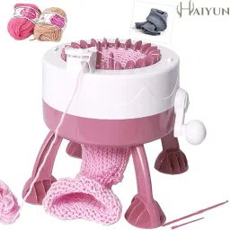 Knitting Machine Smart Weaving Loom Board Rotating Double Hand Wool Machine Manual Sewing Machine-image-43
