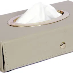 mockhe Chrom-Beige Tisue Box Leatherete-840 Vehicle Tissue Dispenser image 2