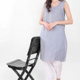 Women Grey Camisole Bodysuit-image-78
