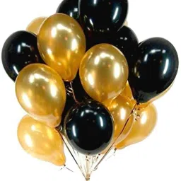 Solid Black golden balloon Balloon-52