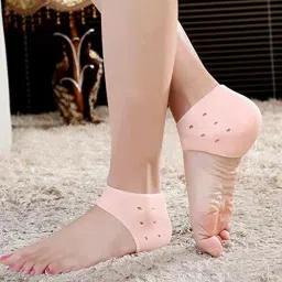Half Heel Anti Crack Silicon Protector for Men And Women - (1 Pair)-picture-23
