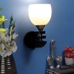 eliante by jainsons lights Keefe Wooden Wall Mounted Uplight Sconce (Black)-picture-22