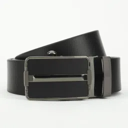 Men Casual, Evening, Formal, Party Black Texas Leatherite Belt-image-7