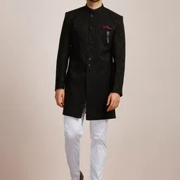 Manyavar Men Floral Embroidered Sherwani Set-picture-48