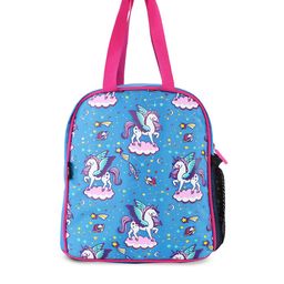 Smily Kiddos Kids Blue & White Unicorn Print Lunch Bag-image-90