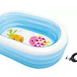Inflatable (IND*112) Oval Whale Fun Pool With Pump Inflatable Swimming Pool-image-20