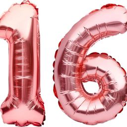 Solid Birthday Numbers Solid Rosegold '16' Numerical Foil Balloon for Celebration Letter Balloon-image-57