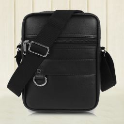 Men Black Messenger Bag-image-91