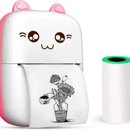 JPY Mini Bluetooth Thermal Printer, Portable Label Printer Inkfree Printer with 1 Roll for ( Inkless,Photo,Text,Sketch,Label printing)-13