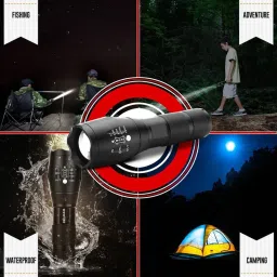 care 4 Zoomable LED T6 with 5 Modes Super Bright Cree t6 light Torch image 5