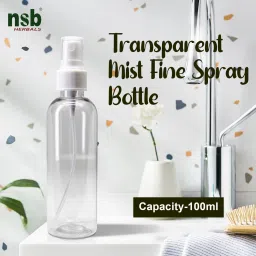 ceeyu Transparent Empty Reusable FineMist SprayBottle with DustCap 131 100 ml Bottle image 3