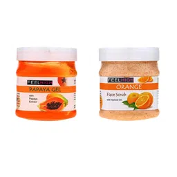 FEELHIGH Set of Papaya Gel & Orange Face Scrub - 500 ml each-18