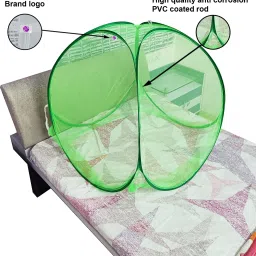 shreenathji jewellers Polyester Kids Washable Tent Baby Mosquito Net Washable Polyester Foldable for Green Color Mosquito Net image 5
