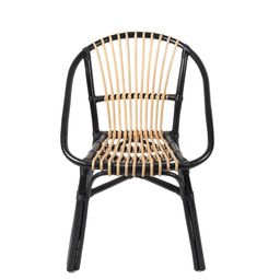 HABERE INDIA Black & Beige Bamboo Rattan Chair-image-59