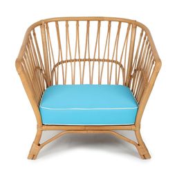 HABERE INDIA Malibu Blue Bamboo Lounge Chair-picture-46