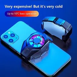 PAPLAJ ENTERPRISES Magnetic Mobile Cooler for Gaming,Semiconductor Blue Light Cooling Fan 1 Fan Cooling Pad-image-93