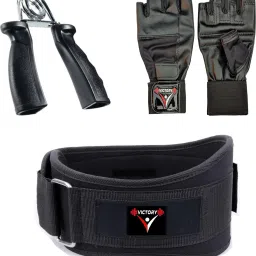 Combo Supreme Gym Belt (M) Size & Hand Grip & Premium Gym Glove Fitness Accessory Kit Kit-image-30