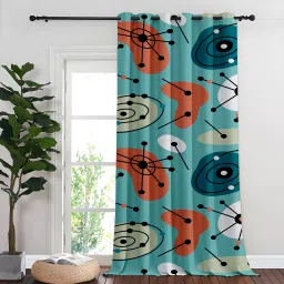 152.4 cm (5 ft) Polycotton Room Darkening Window Curtain Single Curtain-16