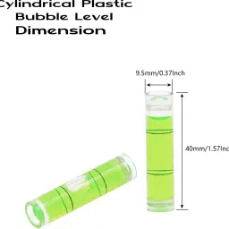 UNIXAA Cylindrical Plastic Bubble Spirit Level Vials for Level of Frame (Pack Of 25) Levelling Base Camera Leveler image 4