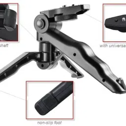 Delhismart Mobile Holder Mini Tripod Camera Stand with Horizontal & Vertical Rotation Tripod image 2