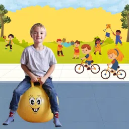 Indoor & Outdoor Hop Ball for Kids | Inflatable Balance and Jump Toy - 65cm-2