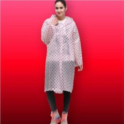 Polka Print Women Raincoat-image-69