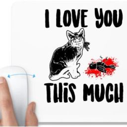 UDNAG White Mousepad 'Love | I Love you' for Computer / PC / Laptop [230 x 200 x 5mm] Non Slip Base Mousepad-image-45