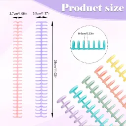 SHOPONIL Binding Spines, 30 Hole Click Binding Ring for A4 A5 B5 Paper, Book Spiral Ring Manual Comb Binder image 2