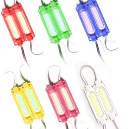 (2 Pc Each Red Green Blue Yellow White Pink) 12 Pcs 12V DC Capsule 2W LED Module Car Fancy Lights-11