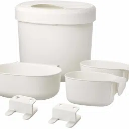 Baby Nappy Changing Table Accessories Set of 4, White-image-83