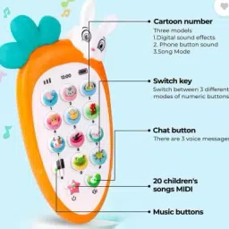 aktoon toys New Rabbit Phone Smart Phone (pc of 1 pc) (Multicolor) image 4