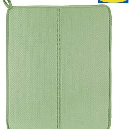 Dish Drainer Kitchen Rack Digital Shoppy IKEA Polyester Dish Drying Mat (44 x 36 cm, Green) Plastic-image-4
