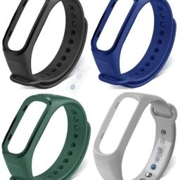 techmount Adjustable Silicone Colorful Oppo Oneplus Band Straps Combo Pack of 4 Compatible with Oneplus Smart Band & Oppo Smart Band Strap-20