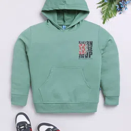 Here&Now X Game Begins Boys Typography Printed Pure Cotton Hooded Sweatshirt-image-64