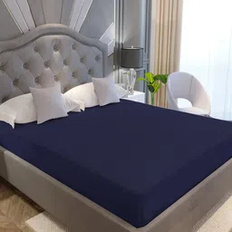 LA VERNE Blue King Size Cotton Terry Waterproof Mattress Protector-image-78