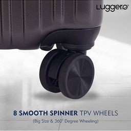 Luggero Set Of 2 Textured Hard-Sided Medium & Small Cabin Trolley Bags image 5