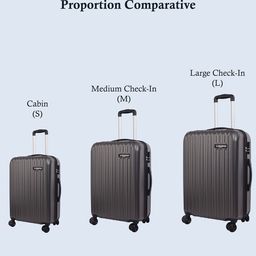 Luggero Set Of 2 Textured Hard-Sided Medium & Small Cabin Trolley Bags image 2