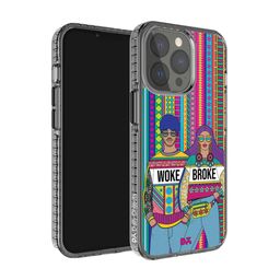 DailyObjects Woke Broke Couple Stride 2.0 iPhone 14 Pro Case Cover-34