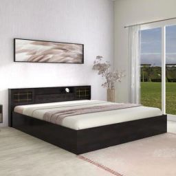 mintwud from pepperfry Hideki Queen Size Bed in Walnut Finish with Box Storage-picture-9
