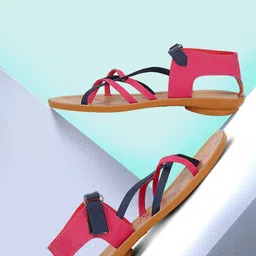 Paragon Strappy Open Toe Flats-18