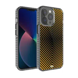 DailyObjects Black & Yellow Rhombus Ochre Printed iPhone 13 Pro Max Back Case-31