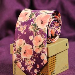 Tossido Men Pink & Purple Printed Broad Tie-image-85