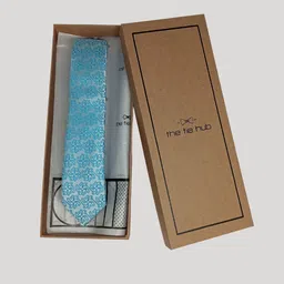 The Tie Hub Men Woven Design Broad Silk Formal Tie-image-85