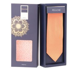 PELUCHE Men Orange Woven Design Broad Tie-image-116